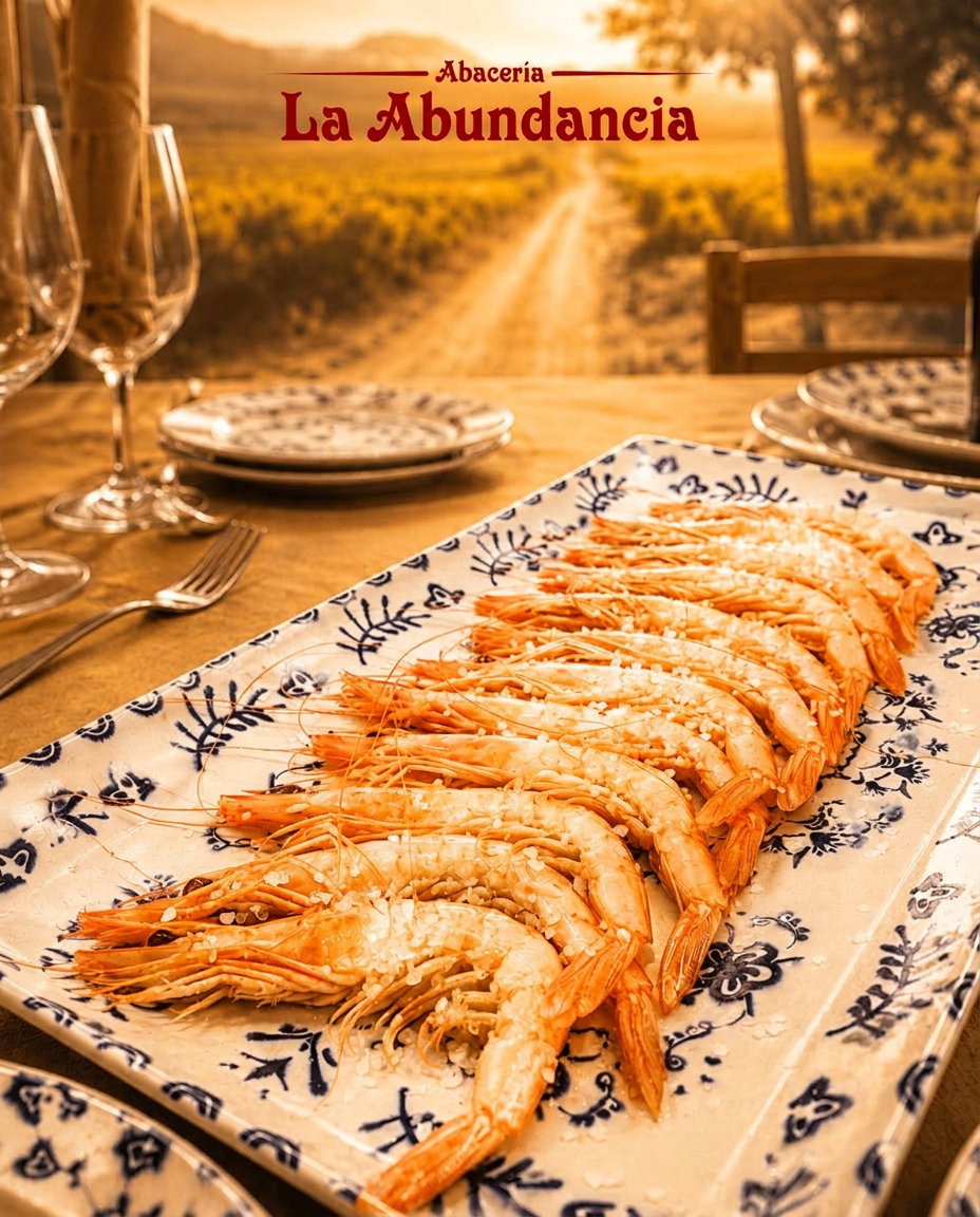 Gamba blanca de Huelva a la sal